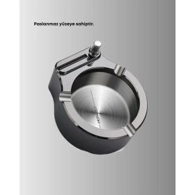 Resim Epilons Yuvarlak Çakmaklı Küllük Dayanıklı Metal Yapı 