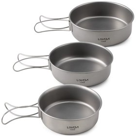 Resim Mufunye Lıxada Titan Bardak Kase 3'lü Set, Kamp Ve Yürüyüş İçin Isı Ve Düşmeye Dayanıklı, 109g Hafif Tasarım Çok Renkli 