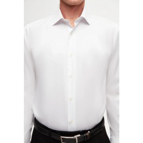 Resim D'S Damat Ds Damat Slim Fit Beyaz Düz Gömlek 4HE02DY05006M 