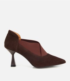 Resim Hotiç Kadın Süet Deri Kahverengi Streç Detaylı İnce Topuklu Stiletto 01ayh315480a480 01ayh315480a480 Kahverengi 