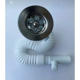 Resim Fourb Çatallı 2 Kirli Su Girişli Körüklü Lavabo Sifonu 60CM 