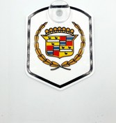 Resim Etiketçilere Özel Cadillac Cam Süsü Pleksi Vantuzlu Arma (552064189) 