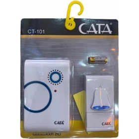 Resim Cata Uzaktan Kumandalı Kapı Zili CT-101 Su Geçirmez Modern Tasarım Özellikli Beyaz 