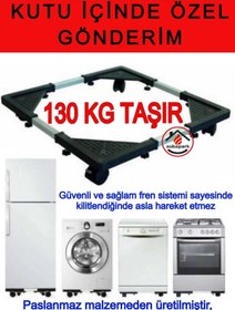 Resim çeksür Tekerlekli Teleskopik Buzdolabı Altlığı Çamaşır Makinesi Altlığı Beyaz Eşya Soba Taşıma Altlığı 