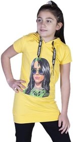 Resim Kız Çocuk Billie Eilish Baskılı Kapüşonlu Sweatshirt, 16345- 