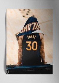 Resim Metal Baskı Parlak Duvar Tablosu - Stephen Curry Nba 