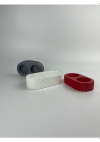 Resim İkili Tealight Mumluk Silikon Kalıp 