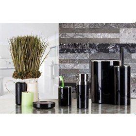 Resim Primanova Lenox Siyah 5 Parça Banyo Seti Beyaz 