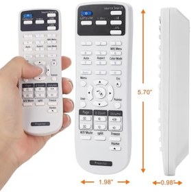 Resim 217702300 Universal Projektör Uzaktan Kumanda Epson EB-2250U EB-2040 EB-2055 EB-2065 EB-2140W EB-2155W EB-2165W EB-2245U EB-2255U EB-2265U EB-X500KG için B-X550KG Projektörler 