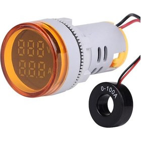Resim Dijital VoLTmetre - Ampermetre Ac 50-500V 0-100A - Sari 