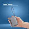 Resim Ttec 2Bb232Gr Recharger Mini LCD 10.000Mah PD 35W USB-C Dahili Kablolu Powerbank 