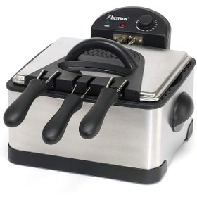 Resim bestron XL Yağ Fritözü, 3 Kızartma Sepetli,2000 W,4L,Soğuk Bölge Teknolojisi ve Çıkarılabilir Yağ Kabı 