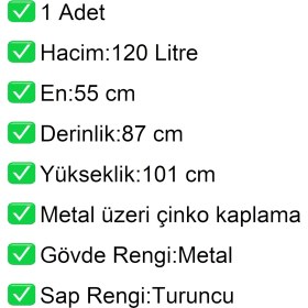 Resim Akdenizpos MA120 Metal Market Alışveriş Arabası 120 Litre 