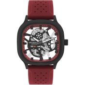 Resim Lee Cooper LC07973.658 Erkek Kare Kadran Silikon Kordon Bordo Kol Saati 