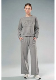 Resim Defacto Nba Los Angeles Lakers Wide Leg Cepli Geniş Paça Standart Boy Eşofman Altı F8217ax25wngr362 Gri-gr362 