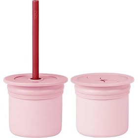 Resim Oioi Ham+hüp Pipetli Silikon Bardak Seti Pinky Pink / Velvet Rose 