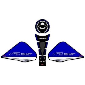 Resim Gp Kompozit Yamaha R25 2015-2018 Uyumlu Tank Pad Seti Mavi (522064082) 