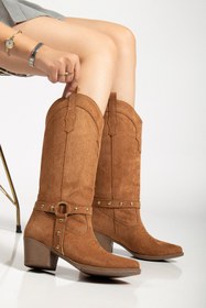 Resim MS SUGAR SHOES Kadın Trok detaylı Nakışlı Western Cowgirl Kovboy Çizme 