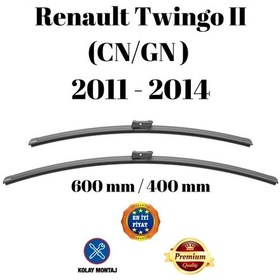 Resim Renault Twingo Iı Cn/gn 2011 2012 2013 2014 Uyumlu Ön Cam Silecek Süpürgesi Takımı 600/400mm Silbak Sb2416c 
