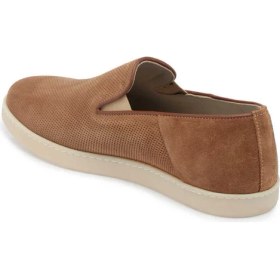 Resim Tergan Taba Hakiki Nubuk Deri Erkek Loafer - E24I1AY56695-G99 