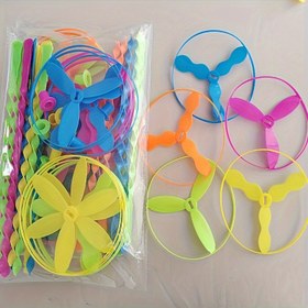 Resim 10 Uçan Helikopter Şeklinde Oyuncaklar: Canlı Renkler, Dış Mekan Keyfi, Plastikten Yapılmış, Noel, Yeni Yıl Kutlamaları, Doğum Günü Partileri ve Hediye Çantaları İçin İdeal., Parti İyilikleri | Basit Tasarım Oyuncaklar | Hafif Helikopterler 