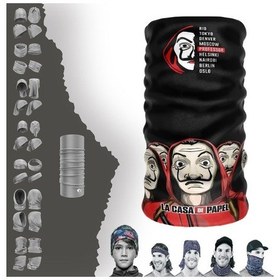 Resim La Casa De Papel Boyunluk Bere Bandana Maske Bone Toka Saçbandı Çok Renkli 