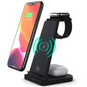 Resim Polham 15W Kablosuz Şarj Cihazı iOS Uyumlu Iwatch Şarj Standı Huawei X 