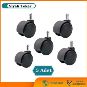 Resim Ofisfix Ofis Sandalyesi Tekerleği -Ofis Koltuk Tekeri - Pimli Teker 50MM 