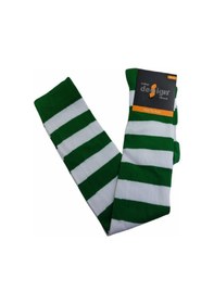 Resim Design Socks Desing Çember Desenli Dikişsiz Dizüstü Çorap-Yeşil 