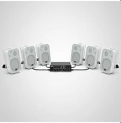 Resim Luxury, 6 Hoparlör 1 Anfi, Duvar Tip Masaj Salonu Ses Sistemi ,spa, Mağaza, Restorant ,kafe , Okul Anons Ve Ses Sistemi 