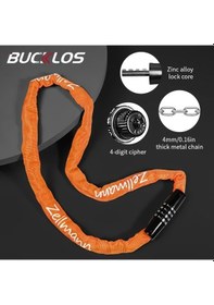 Resim Cordial Bucklos 4 Haneli Kombinasyon Bisiklet Zincir Kilit Çelik Çanta Motosiklet Black Siyah 