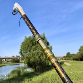 Resim Uzun Mesafe Atış ve Büyük Balık Avı için Altın Kaplama Tasarımlı Ejderha Öldürme Deniz Çubuğu, 5kg Misina Kapasiteli ve Kolay Balık Tutma İçin Uçtan Ayrılabilir Yer Çapası 