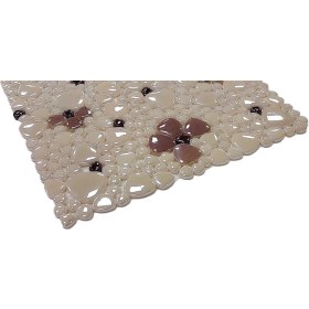 Resim Mutfak Tezgah Arası, Havuz, Banyo, Sauna, Spa, Iç ve Dış Dekorasyonda Tüm Yüzeyler Için, Krem, P. Kahve, K. Kahve Çiçek Desenli, 31,5X31,5CM. Fileli Cam Mozaik. ( 1 M2 Fiyatıdır ) 