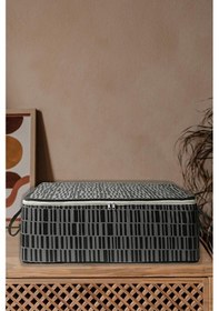 Resim Adarya Home 8'li Çekyat Baza Tipi Yastık Kıyafet Saklama Hurcu - Baza Altı Düzenleyici Hurç Zebra Desen Gri 