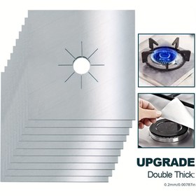 Resim 4 adet Teflon Gaz Ocağı Brülör Kapakları - Yeniden Kullanılabilir, Yapışmaz, Isıya Dayanıklı ve Ocak Üstünü Temiz Tutar! 