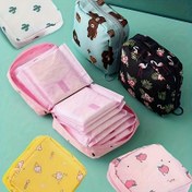 Resim Sanitary Pad Storage Bag, Cartoon Bear Tasarımı ile - Kadınlar için Pembe ve Mor Fermuarlı Seyahat Organizatörü, Kompakt Kozmetik ve Tuvalet Çantası, Eğlenceli Hediye Fikri, Sanitary Pad Seyahat Çantası, Eğlenceli Tasarım, Sağlam Fermuar Kapatma 