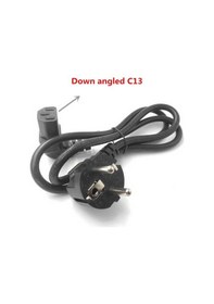 Resim 1.8 Metre C13 Power Kablo - 90 Derece L Uç Dik Açılı Güç Kablosu 
