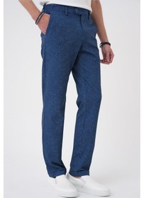 Resim Efor Comfort Fit Kırçıllı Beli Lastikli Gece Mavisi Jogger Pantolon P 1176 Mavi 