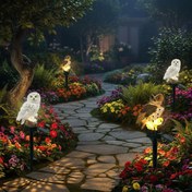 Resim Baykuş Tasarımlı Solar Kazıklı Bahçe Aydınlatma 