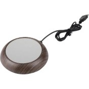 Resim Binduo USB Cam Fincan Isıtıcı Isı Kahve Çay Coaster Içecek Sıcak Isıtıcı 5W Derin Ahşap Tahıl (Yurt Dışından) 