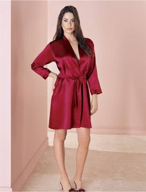 Resim Espuar 900 Bride Saten Sabahlık - Bordo Bordo 