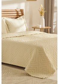 Resim Kaşmir Home Essence Çift Kişilik Yatak Örtüsü Takımı Ekru Ekru 