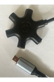 Resim KEEPRO Typec ses kartı 5 çıkışlı typec ses kartı 5 port type-c ses kartı 