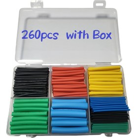 Resim 260 adet Depolama Kutusu ile Isı Küçültme Tüp Seti, Dış Mekan Balıkçılık Ekipmanları, DIY Aksesuarları, Tatil Hediyeleri için Renkli Kablo Yalıtım Koruma 