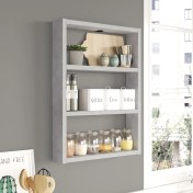 Resim Robin Home Marla 3'lü Duvar Rafı Mutfak Banyo Rafı Taş Ma1-Rt 