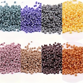 Resim 630 adet 2mm Renkli Cam Tohum Boncukları DIY Bileklikler, Kolyeler, Küpeler için - Çeşitli Renkler (Kırmızı, Sarı, Yeşil, Mavi, Mor, Kahverengi) ile Takı Yapımı Malzemeleri - Yaratıcı El Sanatları Projeleri, DIY Takı Yapımı için Mükemmel | Canlı Boncuk Assortment | Dayanıklı Boncuklar 