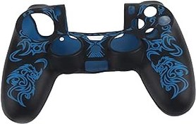 Resim TOTITOM Game Controller Skin Grip Cover Case, Soft Silicone Case, Skin Grip Shell Cover for PlayStation 4 PS4 Controller(Black-Blue) 