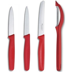 Resim Victorinox Kırmızı Soyacak ve Bıçak Seti Kırmızı 