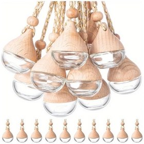 Resim Honeybeeshop 18 Parça Asılı Araba Hava Spreyi Şişesi 1-10l Cam Parfüm Difüzörü Aromaterapi 