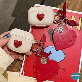 Resim Microsonic AirPods Pro için Kılıf Süslü Kalp Desenli Bej [AirPods Pro ile Uyumlu Kılıf - Bej] 